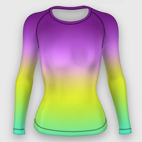 Женский рашгард Multicolored Ombre gradient / 3D-принт – фото 1