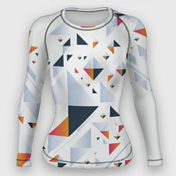 Рашгард женский Абстрактные Треугольные Формы, цвет: 3D-принт