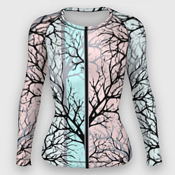 Рашгард женский Абстрактный узор tree branches, цвет: 3D-принт