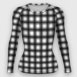 Женский рашгард Black and white trendy checkered pattern