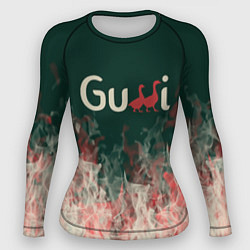 Рашгард женский Gucci - огонь, цвет: 3D-принт