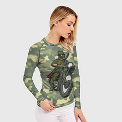 Рашгард женский В противогазе на мотоцикле, цвет: 3D-принт — фото 2