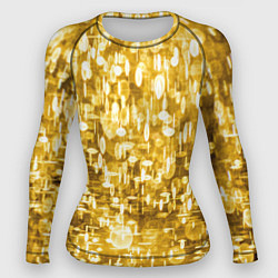 Рашгард женский Абстрактное множество золотых огней - Яркожёлтый, цвет: 3D-принт