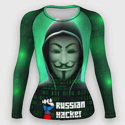 Рашгард женский Russian hacker green, цвет: 3D-принт