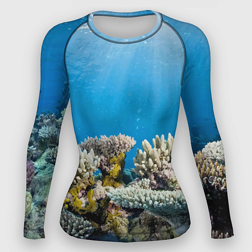 Женский рашгард Кораллы в тропических водах индийского океана / 3D-принт – фото 1