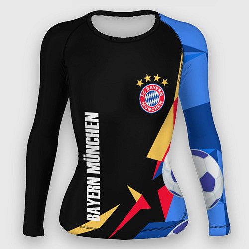 Женский рашгард Bayern munchen Sport - цветные геометрии / 3D-принт – фото 1