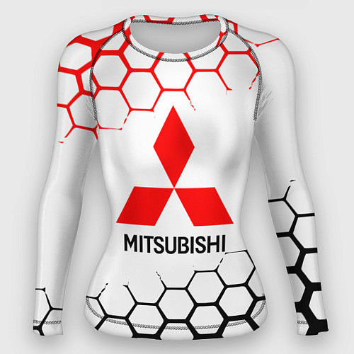 Женский рашгард Mitsubishi - логотип / 3D-принт – фото 1
