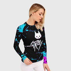 Рашгард женский Stray - краска - neon, цвет: 3D-принт — фото 2