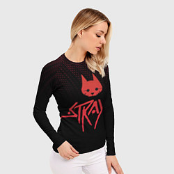 Рашгард женский Stray game cat бродячий кот игра, цвет: 3D-принт — фото 2