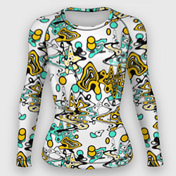 Рашгард женский Abstract pattern waves and streaks, цвет: 3D-принт