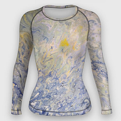 Рашгард женский Абстрактное множество мазков серой краски, цвет: 3D-принт