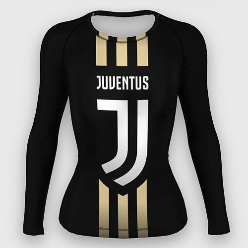 Женский рашгард ФК Ювентус - black theme / 3D-принт – фото 1