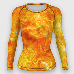 Рашгард женский Бушующий огонь, цвет: 3D-принт