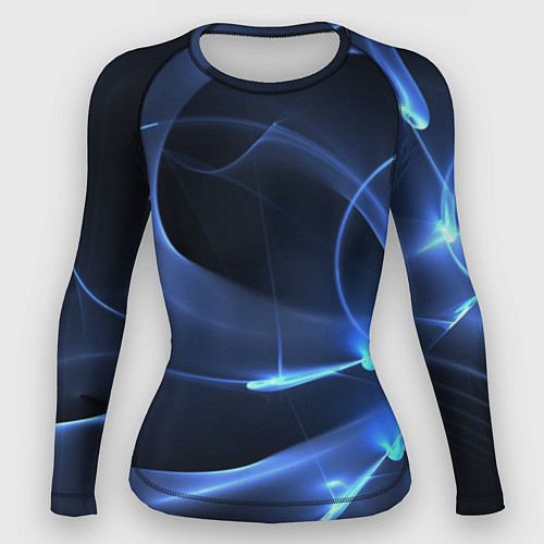 Женский рашгард Свечение - абстракция / 3D-принт – фото 1