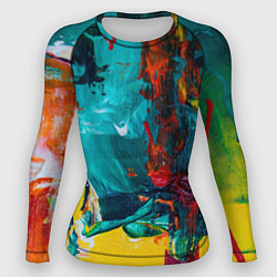 Рашгард женский Краски на холсте абстракция, цвет: 3D-принт