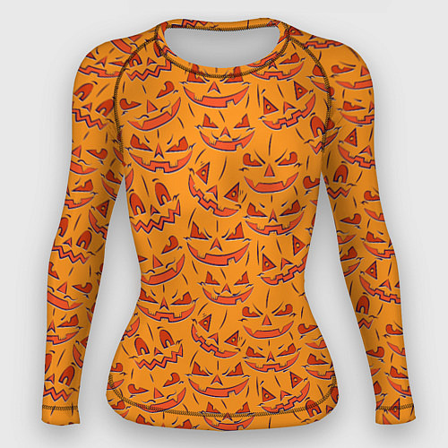 Женский рашгард Halloween Pumpkin Pattern / 3D-принт – фото 1