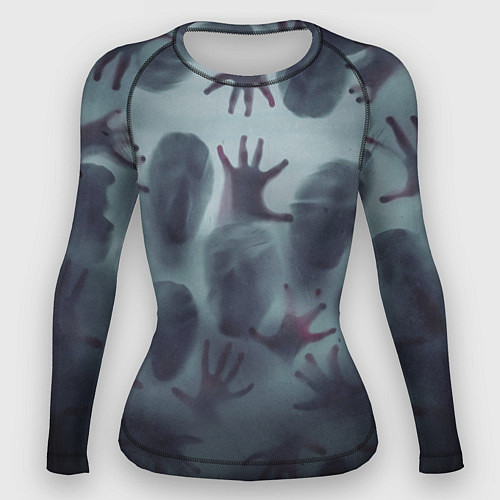 Женский рашгард Scary faces trying to get out / 3D-принт – фото 1