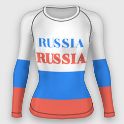 Женский рашгард Цвета флага России Russia