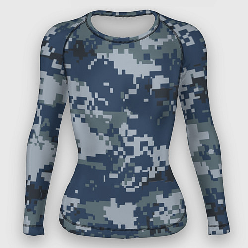 Женский рашгард Камуфляж Росгвардия цифра / 3D-принт – фото 1