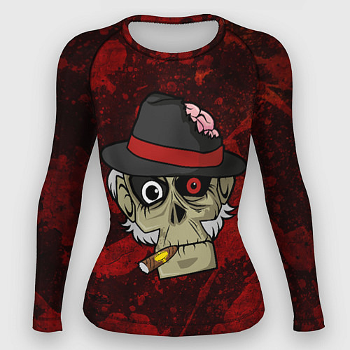 Женский рашгард Скелет мафиози / 3D-принт – фото 1