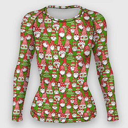 Рашгард женский Рождественские гномы, цвет: 3D-принт