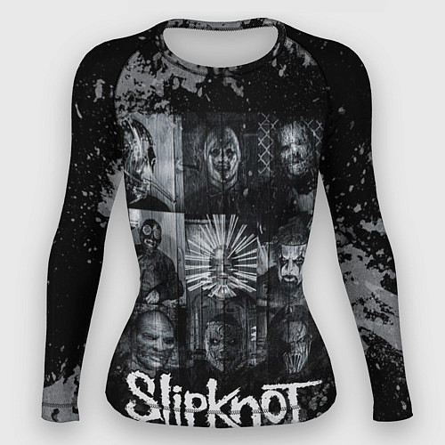 Женский рашгард Slipknot black & white style / 3D-принт – фото 1