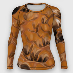 Рашгард женский Шоколадная лава, цвет: 3D-принт