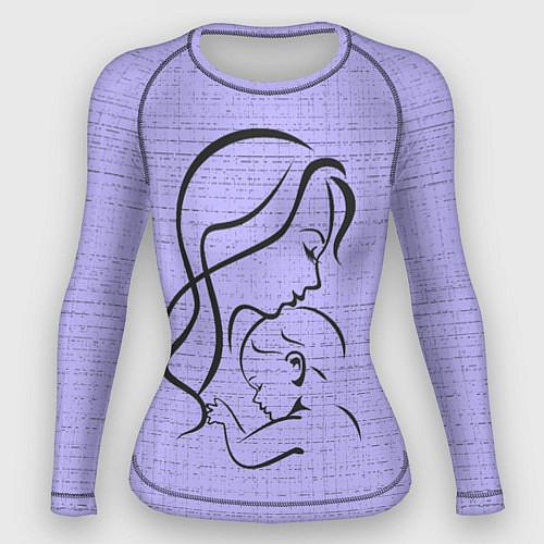 Женский рашгард Мама с ребёнком / 3D-принт – фото 1