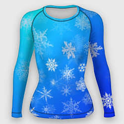 Женский рашгард Снежинки в небе