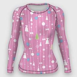 Женский рашгард Розовый новый год