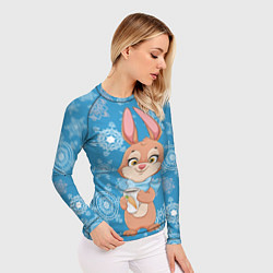 Рашгард женский Морковный кофе, цвет: 3D-принт — фото 2