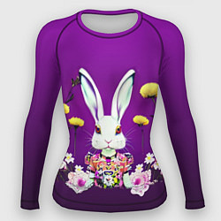 Рашгард женский Кролик с одуванчиками, цвет: 3D-принт