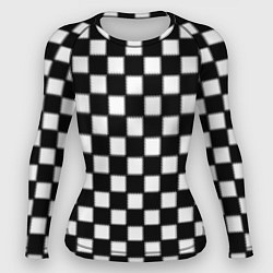Рашгард женский Шахматная доска, цвет: 3D-принт