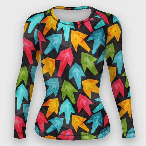 Женский рашгард Разноцветные стрелы / 3D-принт – фото 1