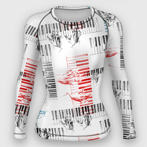 Женский рашгард Играем джаз / 3D-принт – фото 1