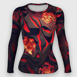 Рашгард женский Застывающая лава, цвет: 3D-принт