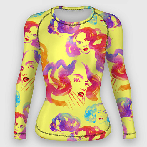 Женский рашгард Радужные девушки / 3D-принт – фото 1
