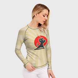 Рашгард женский Кот-ниндзя, цвет: 3D-принт — фото 2