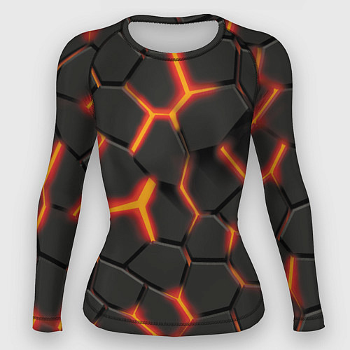 Женский рашгард Разлив лавы / 3D-принт – фото 1
