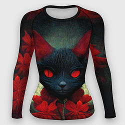 Рашгард женский Dark cat, цвет: 3D-принт