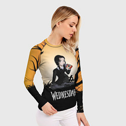 Рашгард женский Уэнсдэй с ядом, цвет: 3D-принт — фото 2