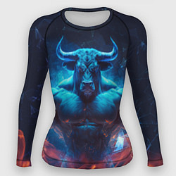 Рашгард женский Накаченный бык, цвет: 3D-принт