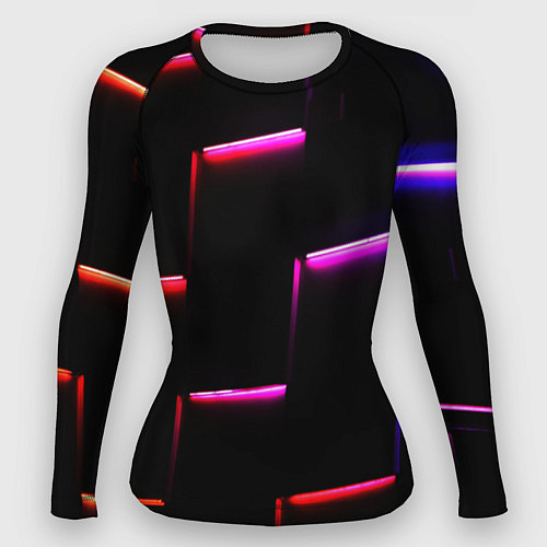 Женский рашгард Неоновый надлом света / 3D-принт – фото 1