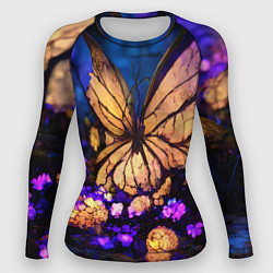 Рашгард женский Цветок бабочка midjouney, цвет: 3D-принт