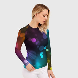 Рашгард женский Абстракция блики, цвет: 3D-принт — фото 2