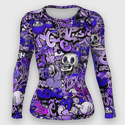 Женский рашгард Фиолетовый граффити хаос