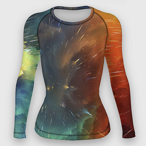 Женский рашгард Космический снегопад / 3D-принт – фото 1