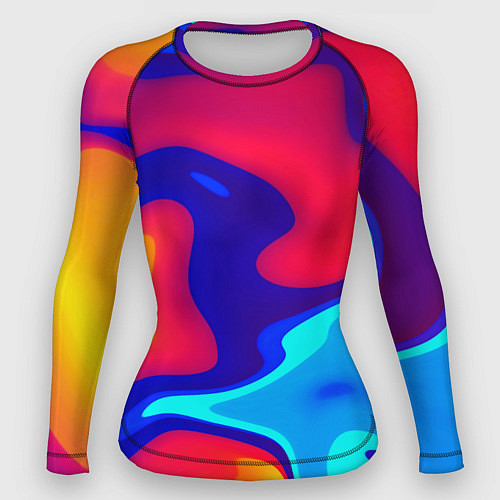 Женский рашгард Смесь красок ультрафиолет / 3D-принт – фото 1