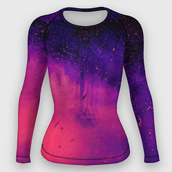 Рашгард женский Фиолетовый космос, цвет: 3D-принт