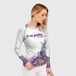 Рашгард женский Я не рыбка, но иногда исполняю, цвет: 3D-принт — фото 2